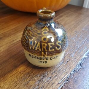 Uhl Brown Miniature Pottery Vase Mothers Day 1998